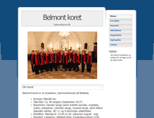 Tablet Screenshot of belmontkoret.dk